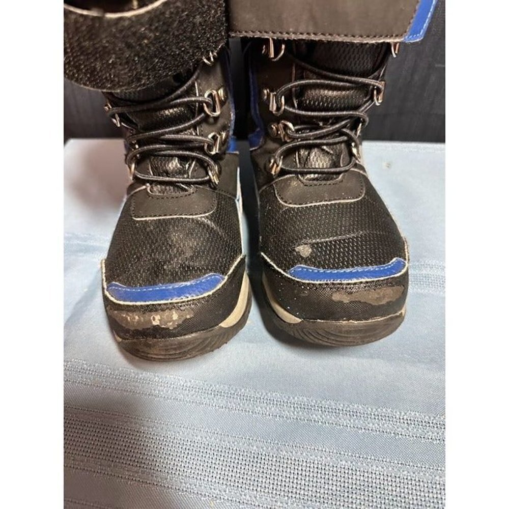 Totes Little Kids Blue and Black Snow Boots Size 12c used no box - Picture 3 of 6